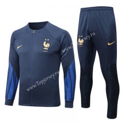 2022-2023 France Royal Blue Thailand Soccer Jacket Uniform-815