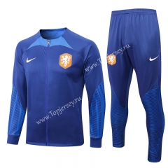 2022-2023 Netherlands Camouflage Blue Thailand Soccer Jacket Uniform-815