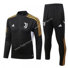 2022-2023 Juventus Black Thailand Soccer Tracksuit-815