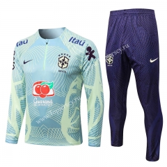 2022-2023 Brazil Light Green Thailand Soccer Tracksuit-815