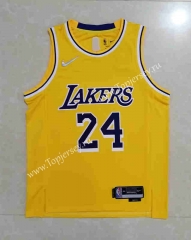2022-2023 Hot-press Los Angeles Lakers Yellow #24 NBA Jersey-815