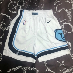 Memphis Grizzlies White NBA Shorts-311