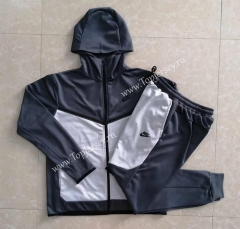 2022-2023 Light Gray&Dark Gray Thailand Soccer Jacket Uniform With Hat-815