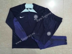 2022-2023 Inter Milan Black Thailand Soccer Tracksuit-815