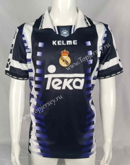 Retro Version 97-98 Real Madrid 2nd Away Black Thailand Soccer Jersey AAA-503