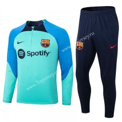 2022-2023 Barcelona Light Blue Thailand Soccer Tracksuit -411