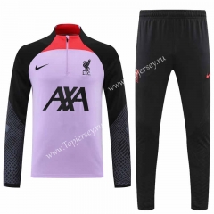 2022-2023 Liverpool Purple Thailand Soccer Tracksuit-CS