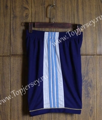 Retro Version 1992 Argentina Dark Blue Thailand Soccer Shorts-SL