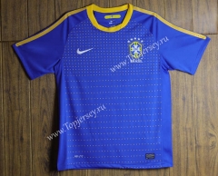 Retro Version 2010 Brazil Away BlueThailand Soccer Jersey AAA-SL