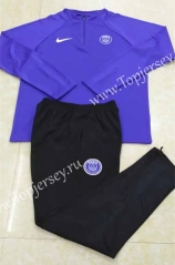 2022-2023 Paris SG Camouflage Blue Thailand Soccer Tracksuit -411