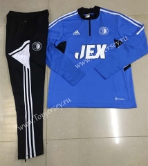 2022-2023 Feyenoord Rotterdam Blue Thailand Soccer Tracksuit -411