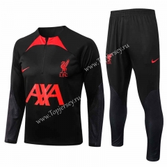 2022-2023 Liverpool Black Thailand Soccer Tracksuit-815