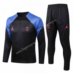 2022-2023 Paris SG Black  Thailand Soccer Tracksuit -815