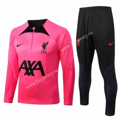 2022-2023 Liverpool Pink Thailand Soccer Tracksuit-815