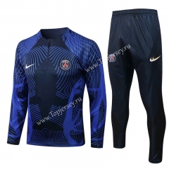 2022-2023 Paris SG Royal Blue  Thailand Soccer Tracksuit -815
