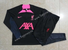 2022-2023 Liverpool Black Kids/Youth Soccer Tracksuit Uniform-815