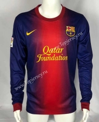 Retro Version 12-13 Barcelona Home Red&Blue LS Thailand Soccer Jersey AAA-503
