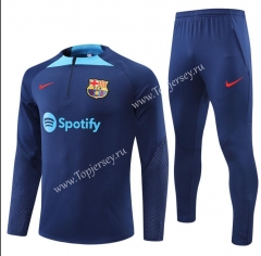 2022-2023 Barcelona Royal Blue Thailand Soccer Tracksuit-411