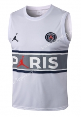 2022-2023 Jordan Paris SG White Thailand Soccer Vest Tracksuit Top -815