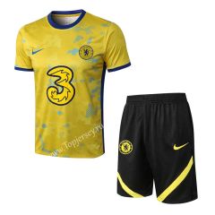 2022-2023 Chelsea Yellow Short-sleeved Thailand Soccer Tracksuit-815