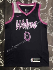 Minnesota Timberwolves Black&Purple #0 NBA Jersey-311