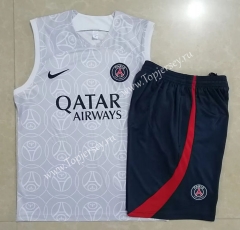 2022-2023 Paris SG White Thailand Soccer Vest Tracksuit -815
