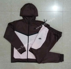 2022-2023 Light Pink Thailand Soccer Jacket Uniform With Hat-815