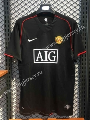 Retro Version 07-08 Manchester United Black Thailand Soccer Jersey AAA-2669