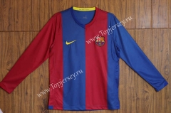 Retro Version 06-07 Barcelona Red&Blue LS Thailand Soccer Jersey AAA-SL
