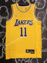 75th Anniversary Los Angeles Lakers Yellow #11 NBA Jersey-311