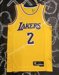 75th Anniversary Los Angeles Lakers Yellow #2 NBA Jersey-311