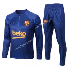 2022-2023 Barcelona Camouflage Blue Thailand Soccer Tracksuit -815