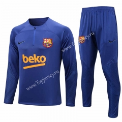 2022-2023 Barcelona Camouflage Blue Thailand Soccer Tracksuit -815