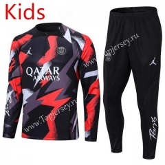 2022-2023 Jordan Paris SG Red&Black Kids/Youth Soccer Tracksuit-411