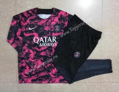 2022-2023 Paris SG Black&Pink Thailand Soccer Tracksuit -815