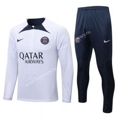 2022-2023 Paris SG White Thailand Soccer Tracksuit -815