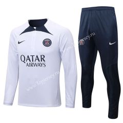 2022-2023 Paris SG White Thailand Soccer Tracksuit -815
