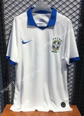 Retro Version 19-20 Brazil Away White Thailand Soccer Jersey AAA-2669