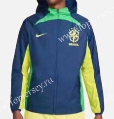 2022-2023 Brazil Blue Trench Coats With Hat-4691