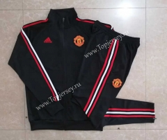 2022-2023 Manchester United Black Thailand Soccer Jacket Uniform-815