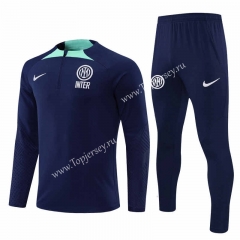 2022-2023 Inter Milan Royal Blue Thailand Soccer Tracksuit-411