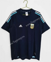 Retro Version 2002 Argentina Away Royal Blue Thailand Soccer Jersey AAA-C1046