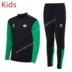 2022-2023 Real Betis Black Kids/Youth Soccer Tracksuit -411