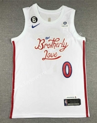 2022-2023 City Edition Philadelphia 76ers White #0 NBA Jersey-1380