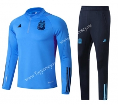 2022-2023 Argentina Blue Thailand Soccer Tracksuit -GDP