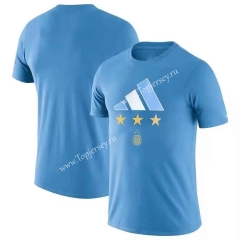 2022-2023 Argentina Blue Cotton T-shirt-CS