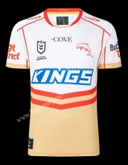 2022-2023 Dolphins Away White&Yellow Thailand Rugby Jersey