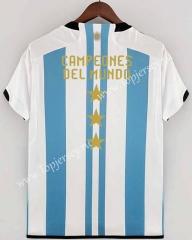 (S-4XL) 3 Stars 2022-2023 Argentina Home Blue&White Thailand Soccer Jersey AAA-403