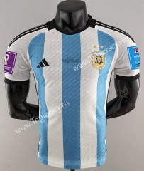 With Patch Version Player Version (3 Stars) 2022-2023 Argentina Home Blue&White Thailand Soccer Jersey AAA