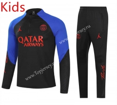 2022-2023 Jordan Paris SG Black Kids/Youth Soccer Tracksuit -GDP